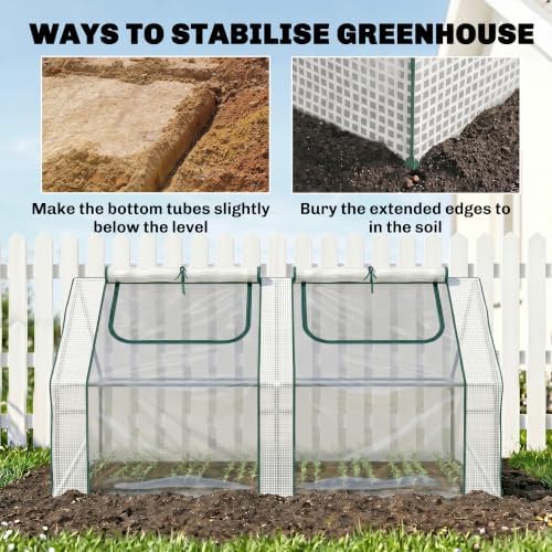 outsunny 6' x 3' x 3' portable greenhouse showing dimensions