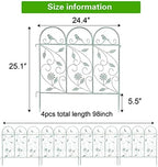 sungmor 25in x 8ft metal garden fence border, package contents