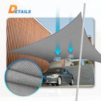 tang 12' x 14' sun shade sail rectangle showing dimensions
