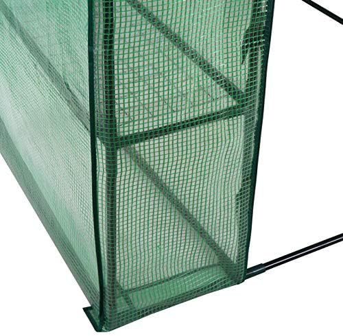 2-tier 8-shelf mini walk-in greenhouse portable plant herb, view 9