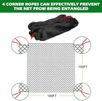 bstpcoo chicken netting roof hawk 100x100ft, heavy duty, side view