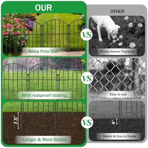 no dig garden fence panels, dog fence outdoor showing dimensions