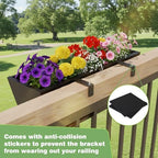 railing planter for outdoor plants 36'' metal hanging, package contents