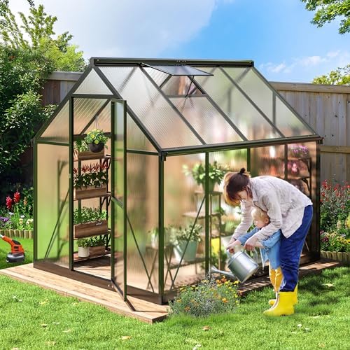 polar aurora 6x8 ft walk-in polycarbonate heavy duty on a desk or shelf