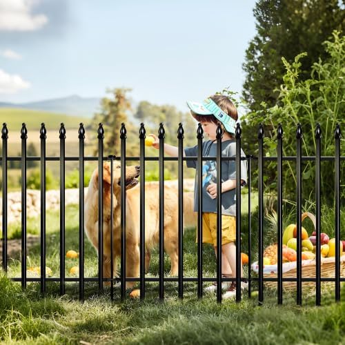 thealyn 36"h x 28"w metal garden fence, no showing dimensions