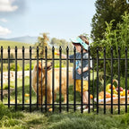 thealyn 32" h x 24" w metal garden, side view