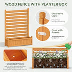 aoxun air conditioner fence, 2-panel wood privacy screen, package contents