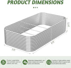 tall 8ft raised beds for gardening, corrugated galvanized, front angle view