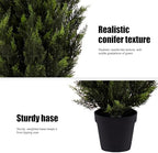 artificial cedar topiary trees, 5 ft uv resistant, side view