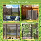 outdoor metal privacy fence screen 35 x 59, front angle view