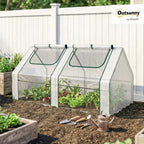 outsunny 6' x 3' x 3' portable greenhouse shown in use