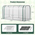 happygrill portable mini greenhouse with waterproof sun-protective pe, front angle view