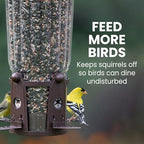 perky-pet squirrel-be-gone max bird feeder, (4) flexport feeding, view 9