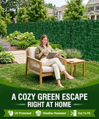 artificial ivy privacy fence screen, 240x40 inch dense, front angle view