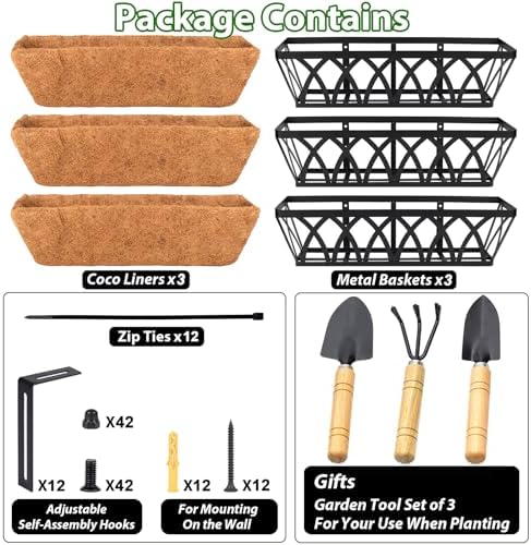 lchuang deck railing planter window box - 3 showing dimensions