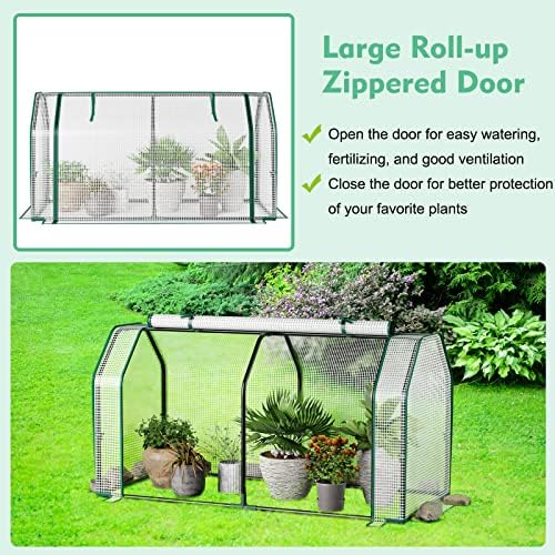 s afstar raised garden bed with greenhouse cover, side view