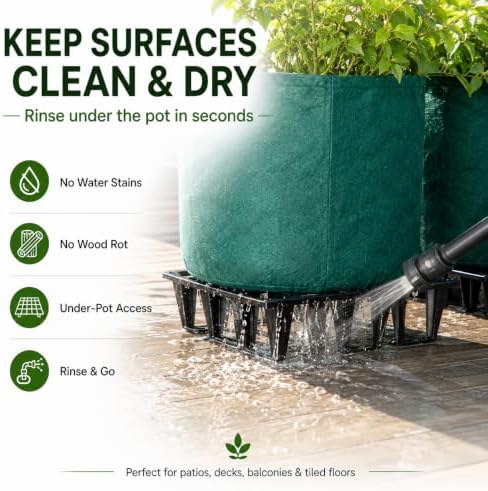 plant riser – pot spacer for grow bags showing dimensions