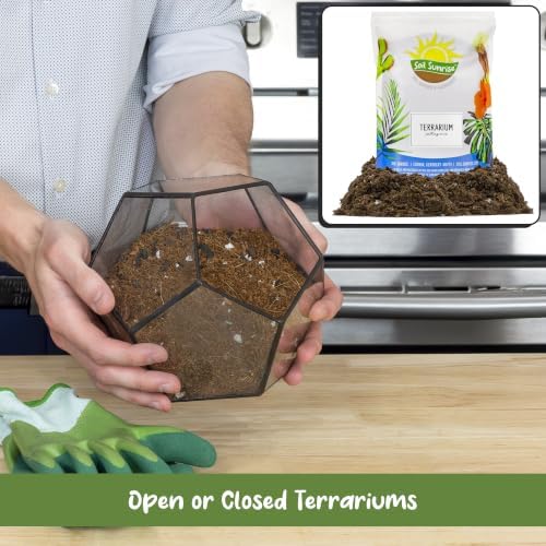 soil sunrise terrarium potting soil mix (8 quarts), side view