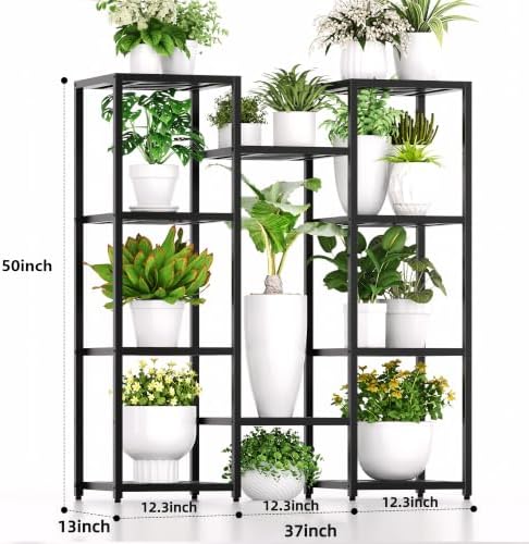 metal heavy duty plant stand indoor outdoor,10 tier, close-up detail
