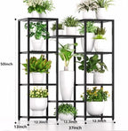 metal heavy duty plant stand indoor outdoor,10 tier, close-up detail