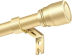 1” Diameter Gold Curtain Rods Itself is 30 to 90 inch, 1 Pack Fit 30-84 inch Windows with Heavy Duty Adjustable Rod 1 Inch Diameter Splicing Metal Extra Long Curtain Rod