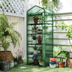 giantex mini greenhouse indoor outdoor, 27" x 19", front angle view