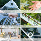 lc&qs clear tarps heavy duty pvc, transparent tarp, close-up detail