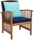 safavieh outdoor collection rocklin natural/ navy cushions/ light, view 10