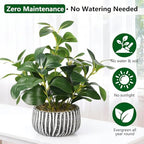 florisso fake plants artificial plants indoor, faux potted, side view