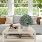 24.7" artificial boxwood topiary ball trees with lavender, package contents