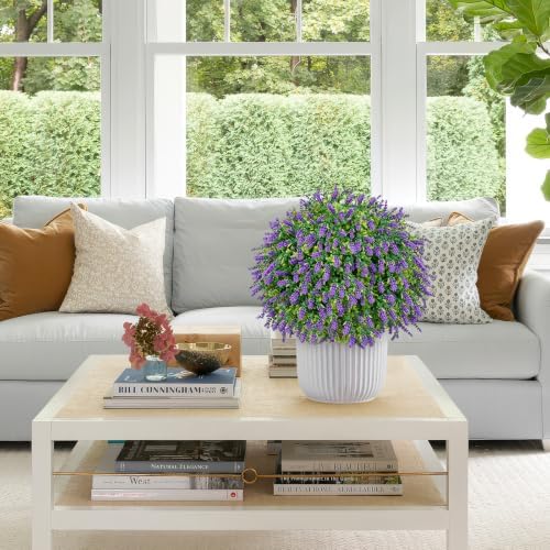 24.7" artificial boxwood topiary ball trees with lavender, package contents