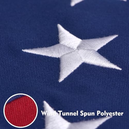 american flags for outside 4x6, heavyduty spun polyester shown in use