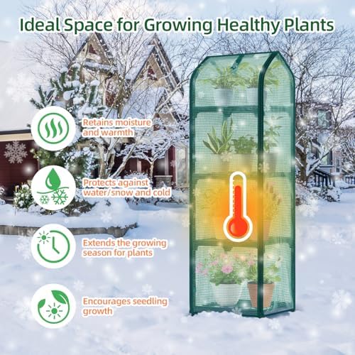 ohuhu mini greenhouse for indoor outdoor, small plastic, package contents