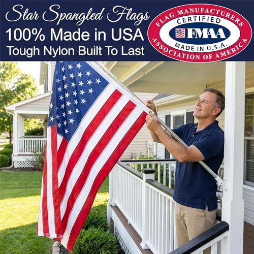 american flag made in usa 100% | 3x5 shown in use