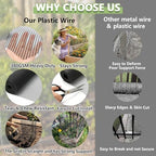 15.7" x50' plastic mesh fence roll, heavy duty shown in use