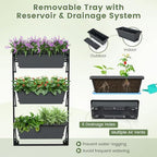giantex 3-tier vertical railing planter, adjustable hanging planter, package contents