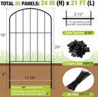 decorative garden fence 24in (h) x 21ft (l) shown in use