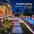 solar garden lights outdoor waterproof dandelion flower yard, package contents