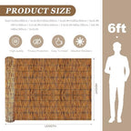 natural reed fencing rolls: privacy bamboo fence 3/4/5/6ft shown in use