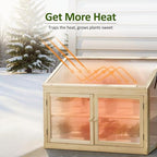 mcombo wooden cold frame garden greenhouse flower planter, side view