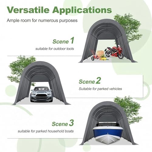 cobizi carport canopy 10x20 heavy duty portable garage, view 9