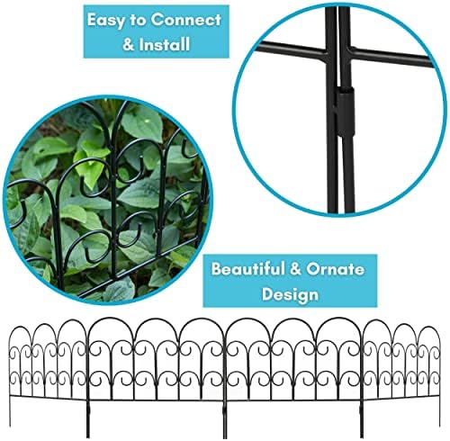 birdrock home 5pk ornate landscape edging fence for on a desk or shelf