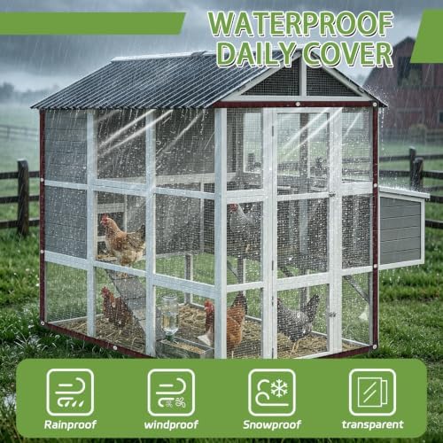 clear tarp with grommets 8x12 ft,10 mil waterproof, close-up detail