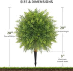 artificial bushes plants 28" topiary ball trees outdoor, close-up detail