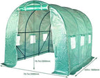 fdw portable greenhouse (l9.83'xw6.42'xh6.33') indoor outdoor large plant, front angle view
