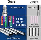 desgully solar wind chimes for outside, 6 color-changing, close-up detail