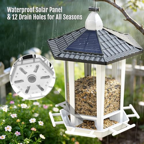 birdream 2 pack solar bird feeders for outdoors, package contents