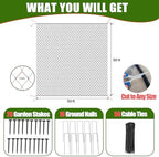 bird netting for chicken coop roof,50' x 50', close-up detail