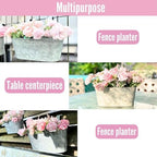 lalagreen rail planter (11.2 in, 6 pack) silver on a desk or shelf
