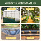 vego garden raised garden bed kit, 17" tall on a desk or shelf